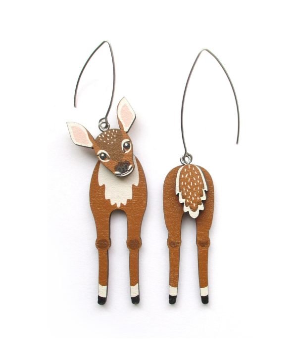 fawn mismatched earrings 2