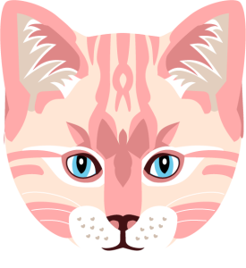 pink cat face