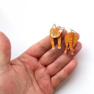 ginger cat head and tail earrings 9