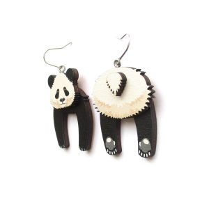 panda head and tail earrings 3