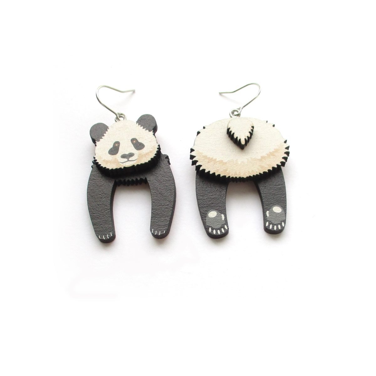 panda head and tail earrings 4