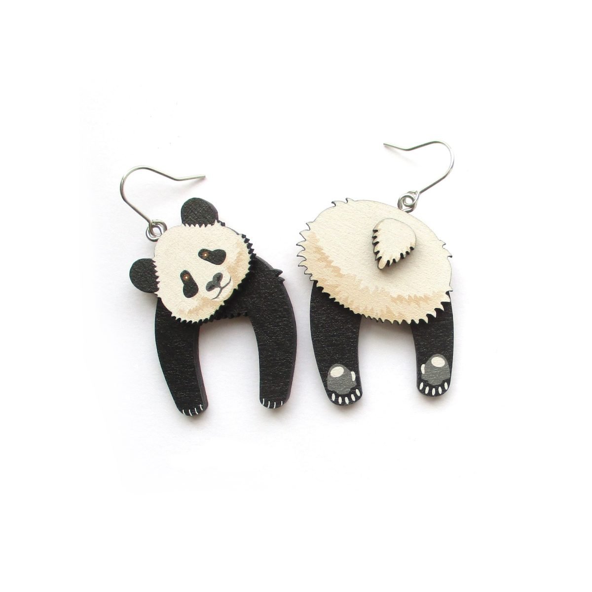 panda head and tail earrings 5