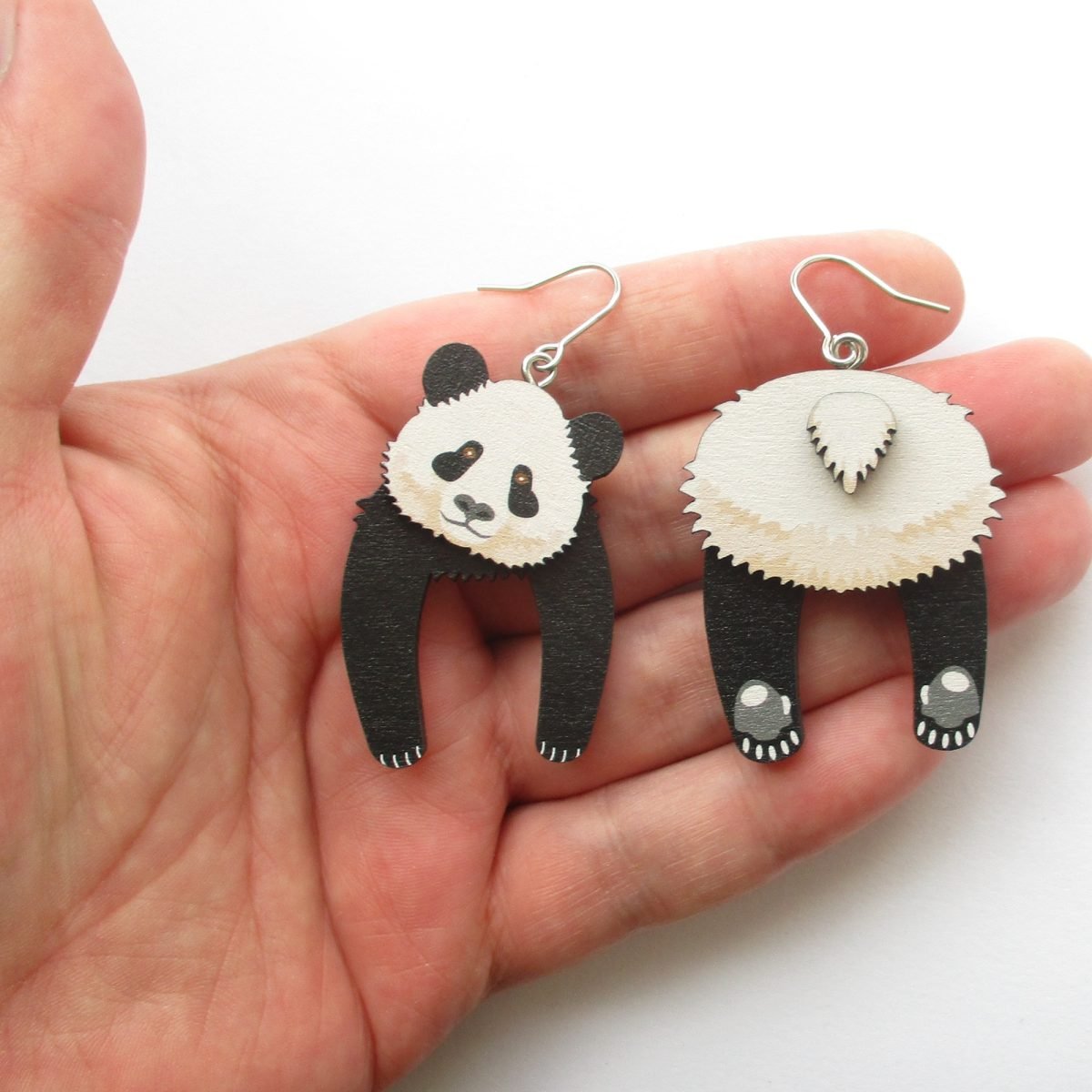 panda head and tail earrings 8