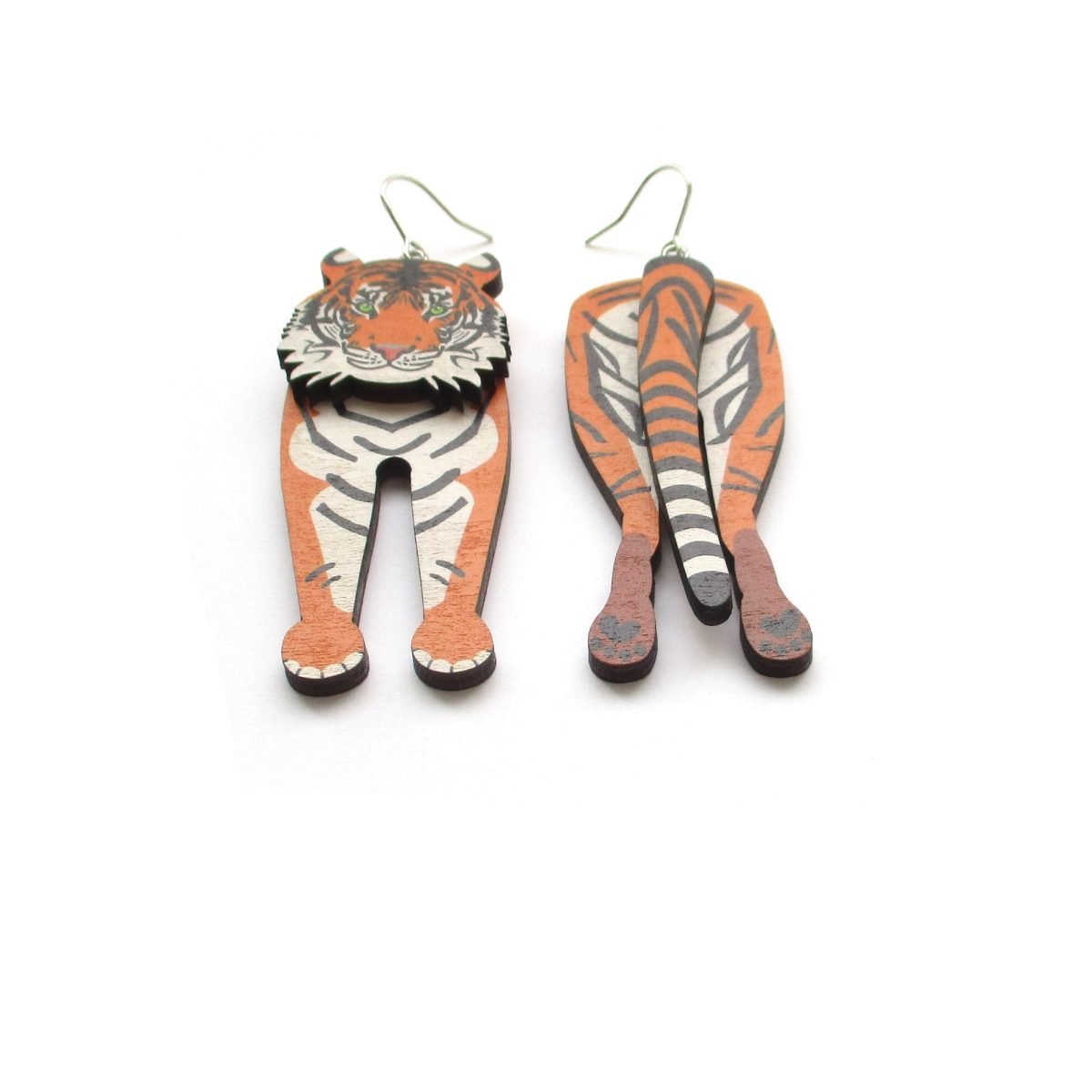 tiger head and tail earrings 3