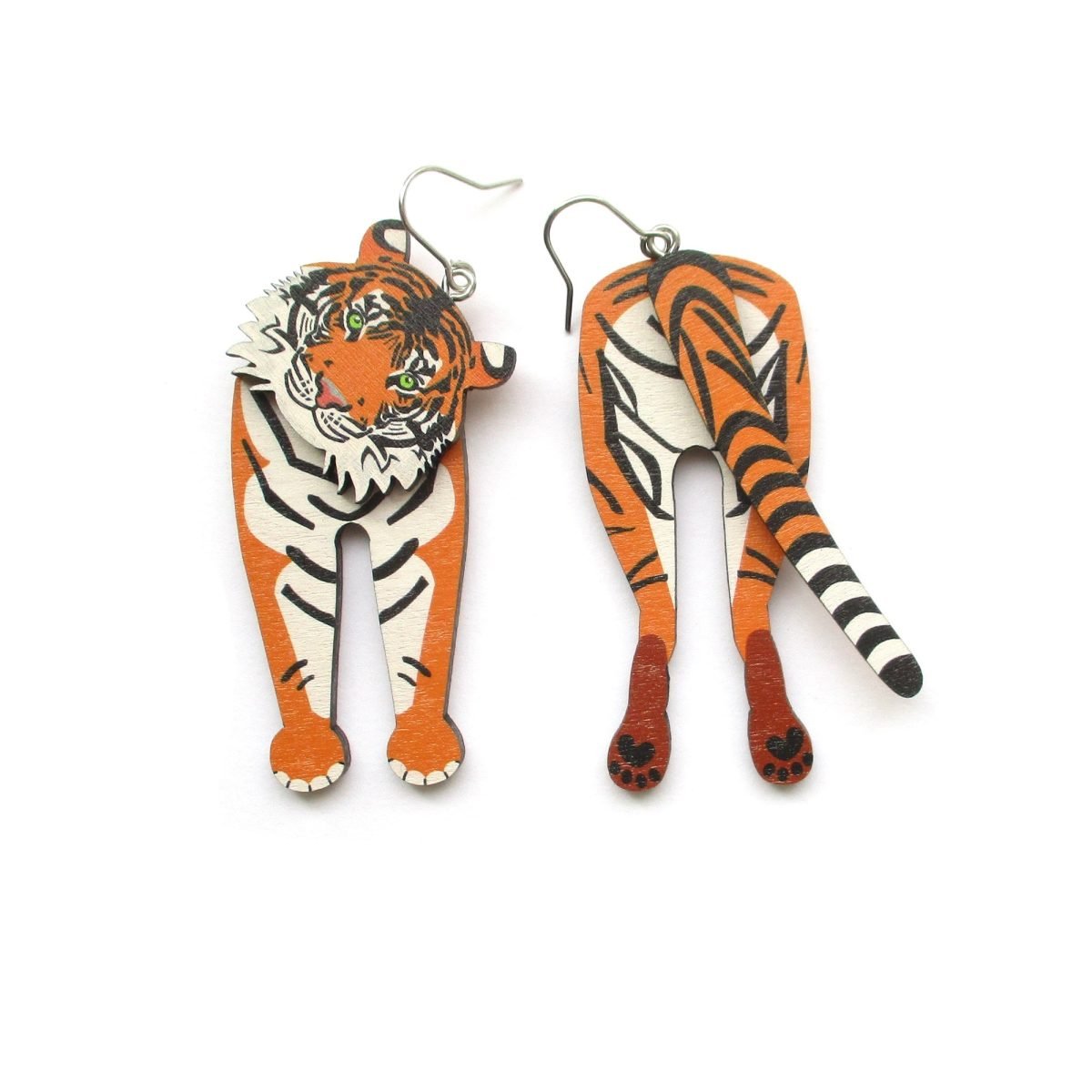 tiger head and tail earrings 6